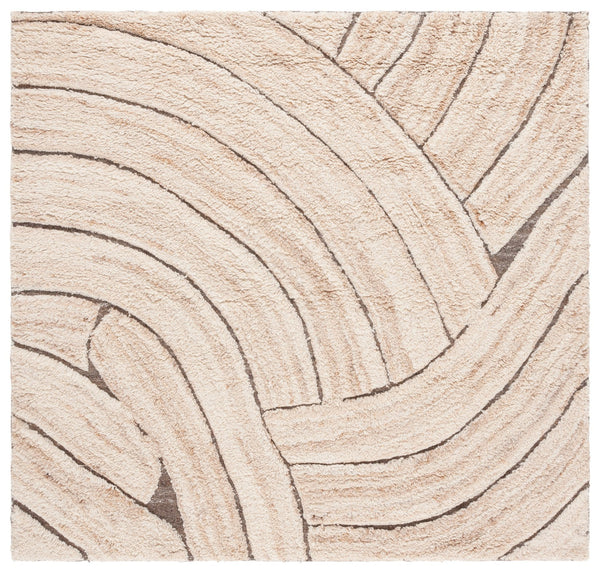 Safavieh Casablanca Handwoven Area Rug - Artisanal Luxury In Contemporary Organic Design For Elegant Spaces Natural ,Beige 80% Wool,20% Cotton Csb794b-5