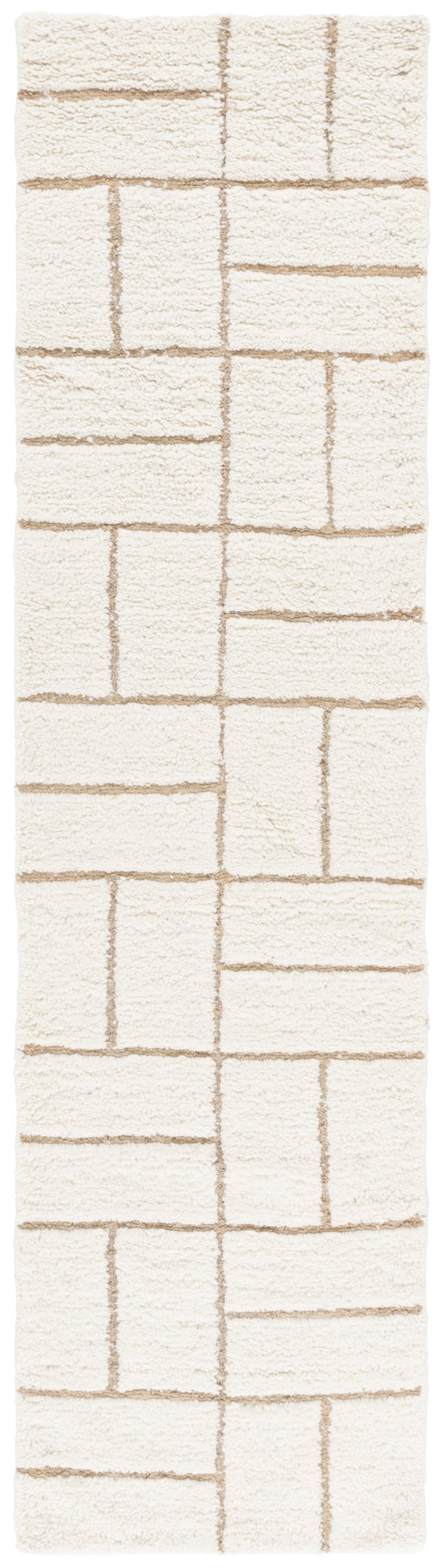 Safavieh Casablanca Handwoven Area Rug - Elegant Wool & Jute Blend, Modern Geometric Design For Cozy Spaces Natural ,Ivory 90% Wool,10% Jute Csb795a-6sq