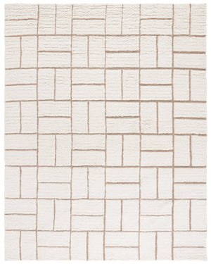 Safavieh Casablanca Handwoven Area Rug - Elegant Wool & Jute Blend, Modern Geometric Design For Cozy Spaces Natural ,Ivory 90% Wool,10% Jute Csb795a-6sq
