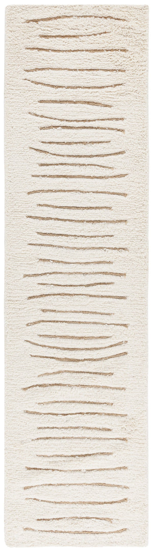 Safavieh Casablanca Handwoven Area Rug - Luxurious Wool & Jute Blend, Modern Striped Design For Elegant Spaces Natural ,Ivory 90% Wool,10% Jute Csb796a-29