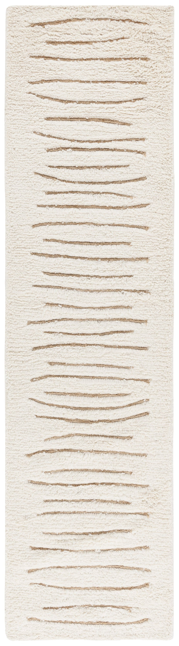 Safavieh Casablanca Handwoven Area Rug - Luxurious Wool & Jute Blend, Modern Striped Design For Elegant Spaces Natural ,Ivory 90% Wool,10% Jute Csb796a-29