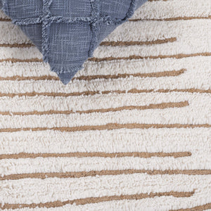 Safavieh Casablanca Handwoven Area Rug - Luxurious Wool & Jute Blend, Modern Striped Design For Elegant Spaces Natural ,Ivory 90% Wool,10% Jute Csb796a-29