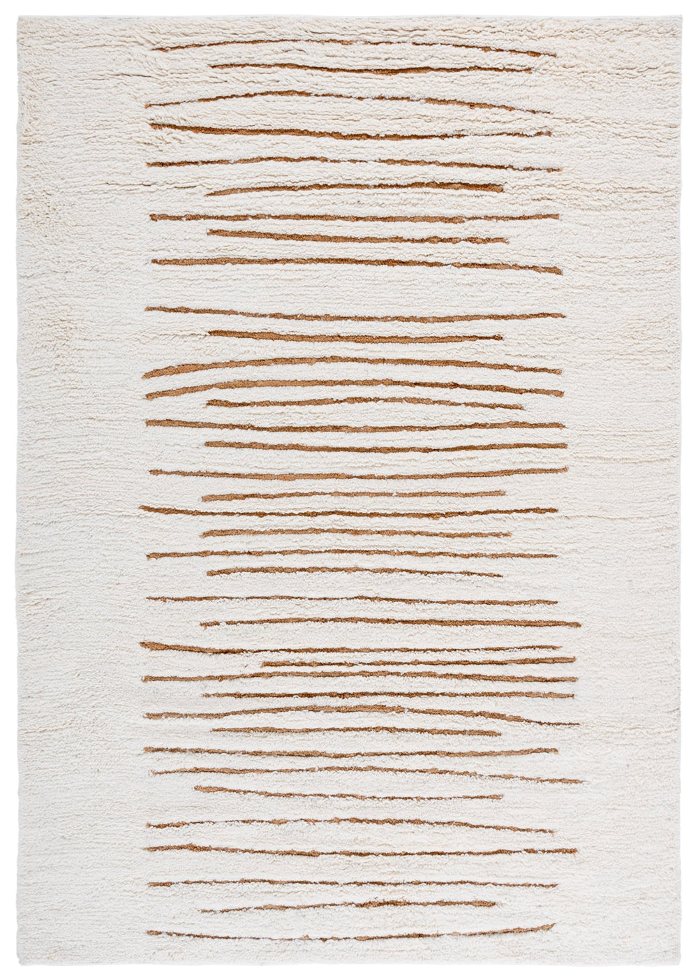 Safavieh Casablanca Handwoven Area Rug - Luxurious Wool & Jute Blend, Modern Striped Design For Elegant Spaces Natural ,Ivory 90% Wool,10% Jute Csb796a-29