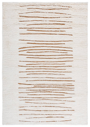 Safavieh Casablanca Handwoven Area Rug - Luxurious Wool & Jute Blend, Modern Striped Design For Elegant Spaces Natural ,Ivory 90% Wool,10% Jute Csb796a-29