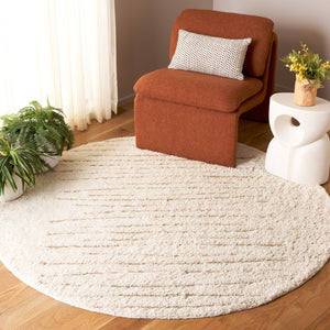 Safavieh Casablanca Handwoven Area Rug - Luxurious Wool & Jute Blend, Modern Striped Design For Elegant Spaces Natural ,Ivory 90% Wool,10% Jute Csb796a-29