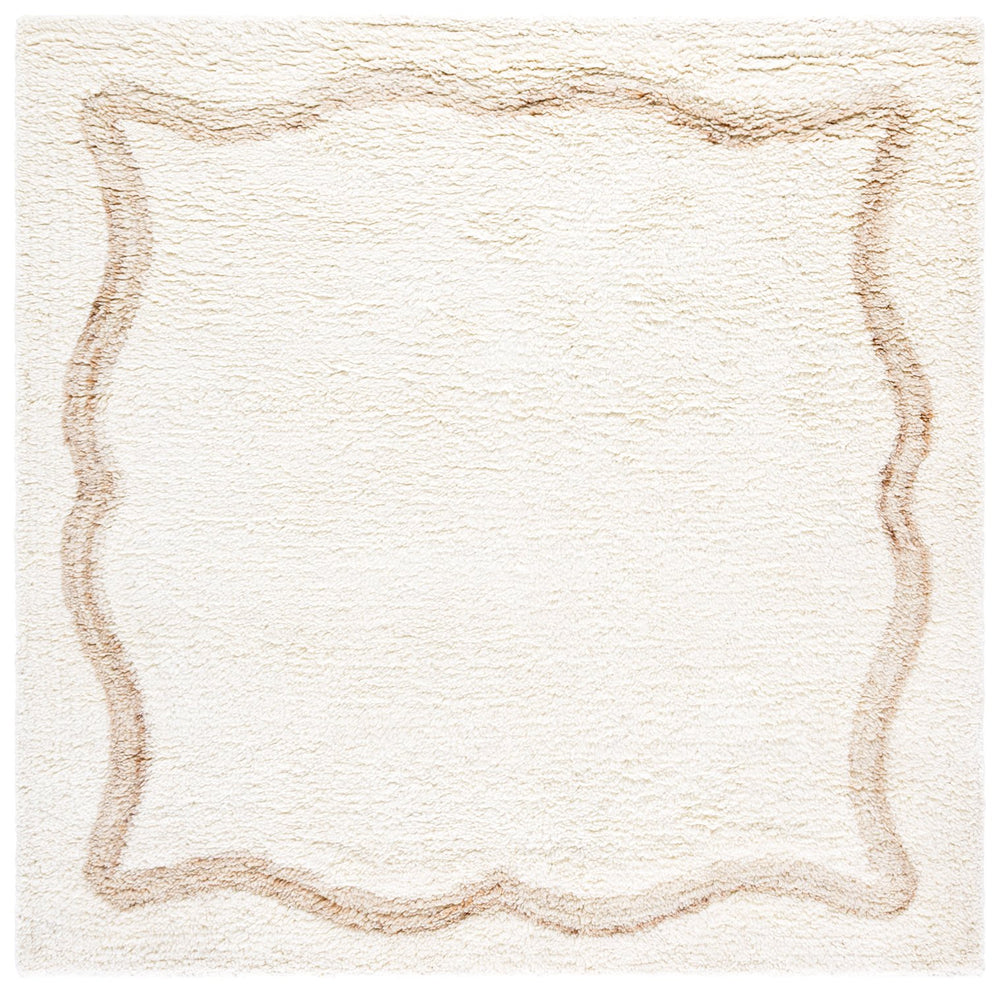Safavieh Casablanca Hand-tufted Runner Rug - Elegant Wool Blend For Stylish Home Decor In Warm Tones Beige ,Ivory 90% Wool & 10% Cotton Csb797b-6sq