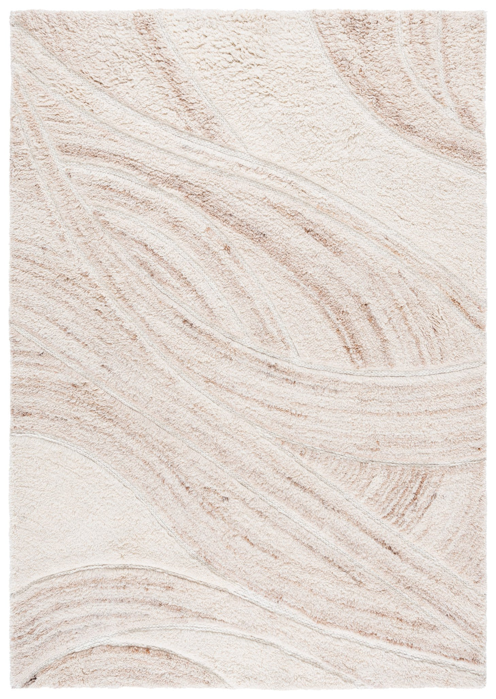 Safavieh Casablanca Elegant Hand-tufted Runner Rug - Luxurious Wool-cotton Blend For Hallway Comfort & Style Beige ,Ivory 90% Wool & 10% Cotton Csb799b-5