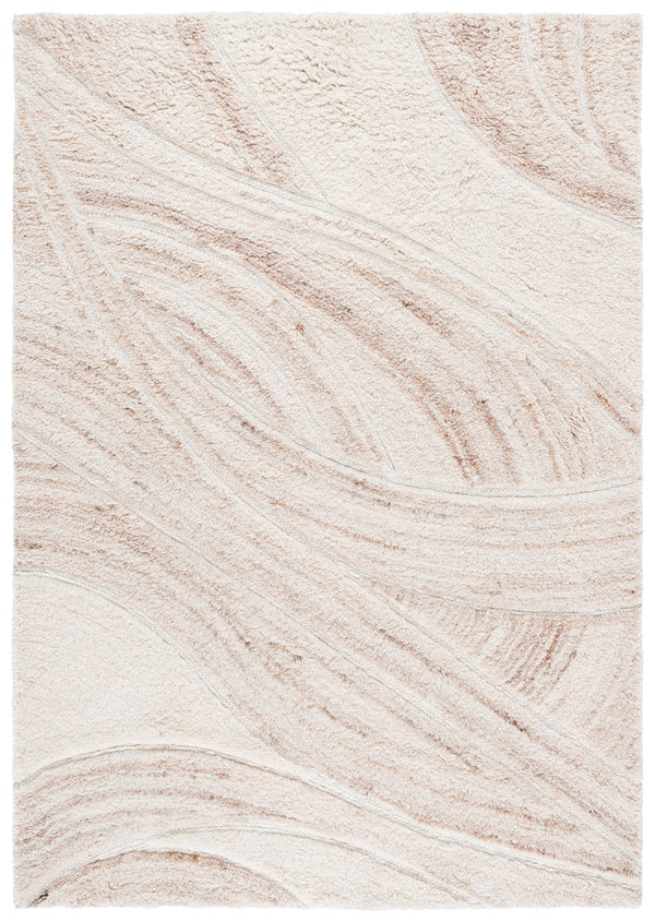 Safavieh Casablanca Hand-tufted Area Rug - Elegant Wool And Cotton Blend For Cozy Living Spaces And Bedrooms Beige ,Ivory 90% Wool & 10% Cotton Csb799b-8