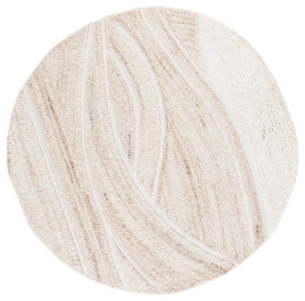 Safavieh Casablanca Hand-tufted Area Rug - Elegant Wool And Cotton Blend For Cozy Living Spaces And Bedrooms Beige ,Ivory 90% Wool & 10% Cotton Csb799b-8