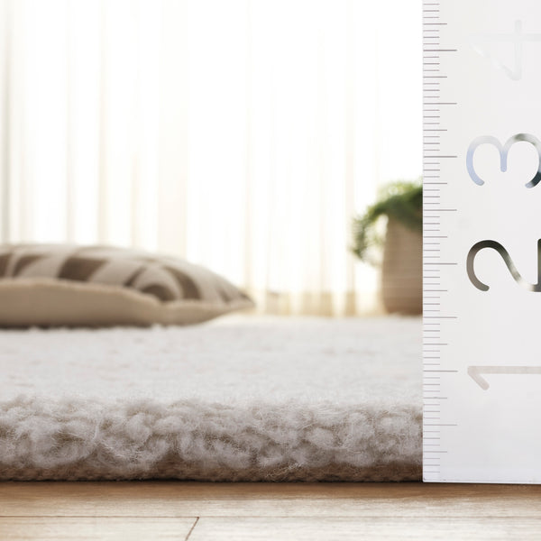 Safavieh Casablanca Hand‑Loomed Ivory Area Rug — Wool‑Cotton Shag Texture, Soft Durable Foundation For Rooms 8'-0" x 10'-0" CSB875A-8