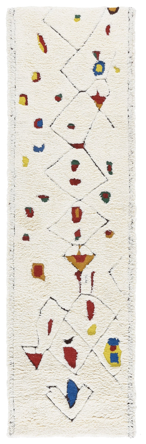 Safavieh Casablanca Luxurious Hand-tufted Shag Area Rug For Cozy Spaces - Artisan Quality & Vibrant Design Ivory ,Red 80% Wool,20% Cotton Csb922a-6