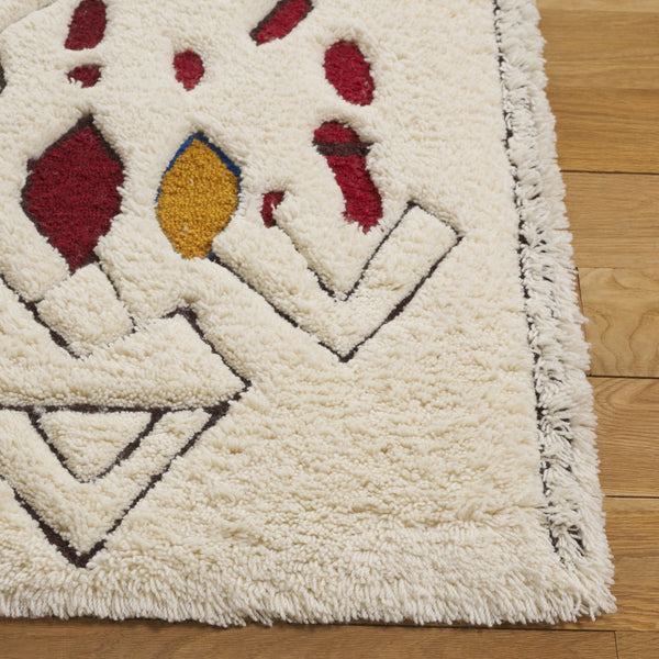 Safavieh Casablanca 5' X 8' Hand-tufted Ivory Red Area Rug - Luxurious Medium Pile, Durable & Stylish Home Accent Ivory ,Red 80% Wool,20% Cotton Csb922a-5