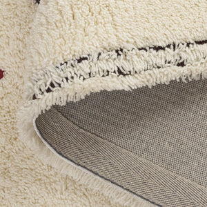 Safavieh Casablanca 5' X 8' Hand-tufted Ivory Red Area Rug - Luxurious Medium Pile, Durable & Stylish Home Accent Ivory ,Red 80% Wool,20% Cotton Csb922a-5