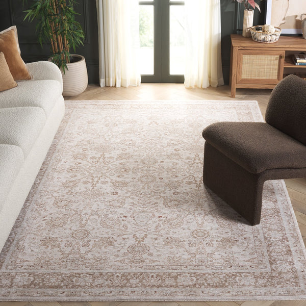 Safavieh Crescent Timeless Elegance Area Rug – Exquisite Polyester Design For Sophisticated Home Decor Ivory ,Beige Polyester Cse478a-9