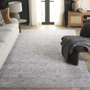 Safavieh Crescent Traditional Area Rug - Luxurious Power Loomed Design For Timeless Elegance In Any Room Grey ,Blue Polyester Cse478f-10