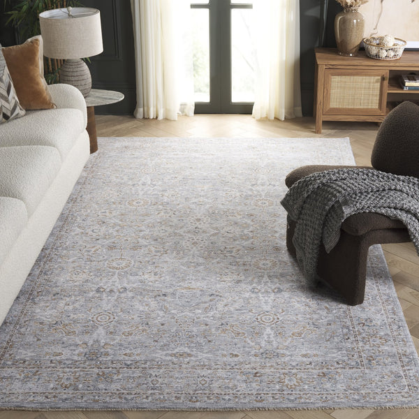 Safavieh Crescent Traditional Area Rug - Luxurious Power Loomed Design For Timeless Elegance In Any Room Grey ,Blue Polyester Cse478f-10