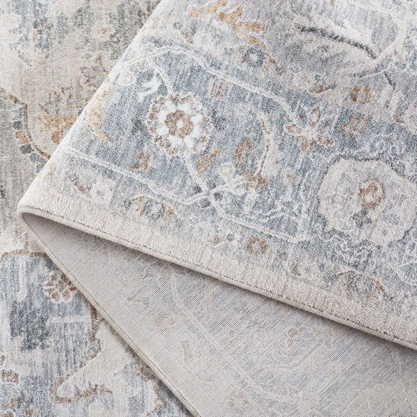 Safavieh Crescent Elegant Area Rug With Timeless Sophistication And Plush Comfort For Any Living Space Blue ,Ivory Polyester Cse482m-10