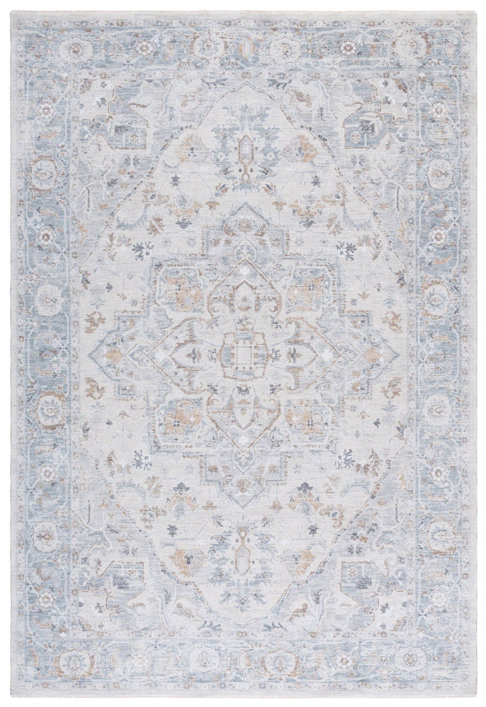 Safavieh Crescent Elegant Area Rug With Timeless Sophistication And Plush Comfort For Any Living Space Blue ,Ivory Polyester Cse482m-10