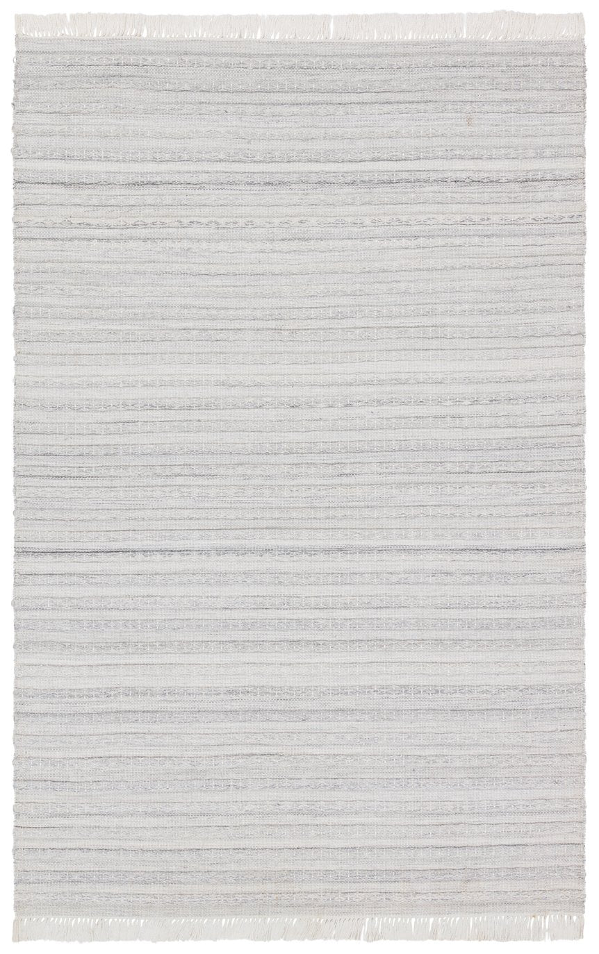 Jaipur Living Castillo Torre Csl01 Handwoven Handmade 100% Pet Yarn Lines Solid Outdoor Rug Light Gray, Cream 100% Pet Yarn Rug145936