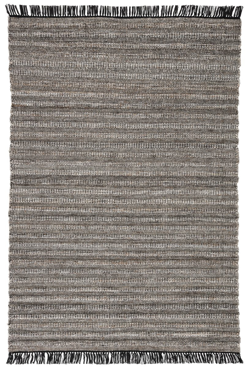 Jaipur Living Castillo Torre Csl03 Handwoven Handmade 100% Pet Yarn Lines Solid Outdoor Rug Black, Taupe 100% Pet Yarn Rug145946
