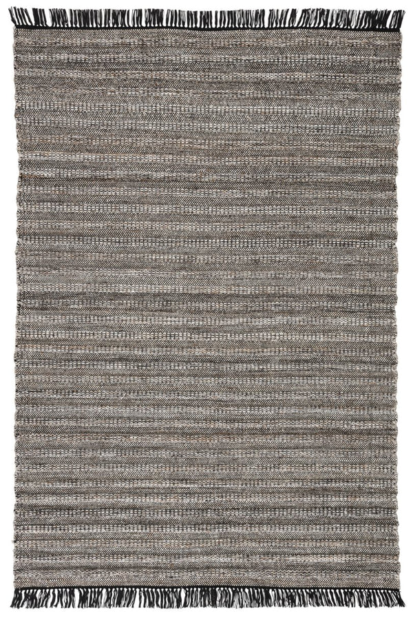 Jaipur Living Castillo Torre Csl03 Handwoven Handmade 100% Pet Yarn Lines Solid Outdoor Rug Black, Taupe 100% Pet Yarn Rug145946