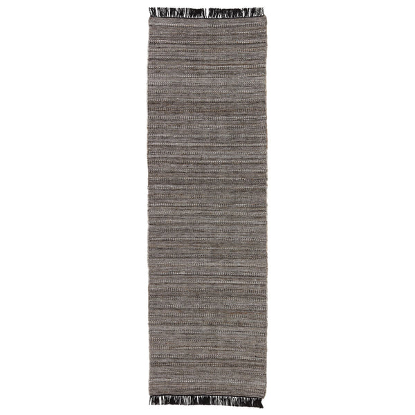 Jaipur Living Castillo Torre Csl03 Handwoven Handmade 100% Pet Yarn Lines Solid Outdoor Rug Black, Taupe 100% Pet Yarn Rug145946