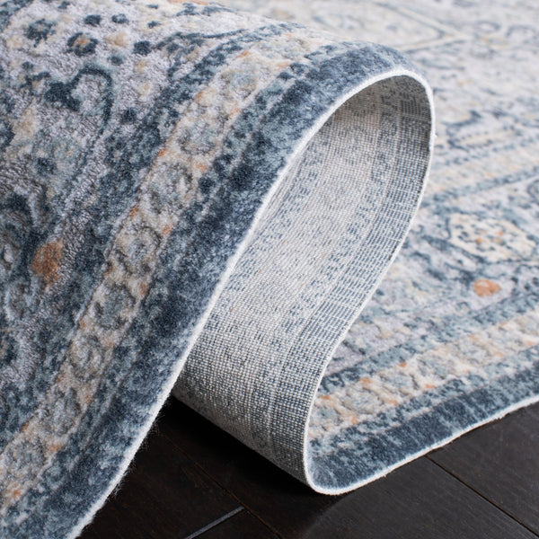 Safavieh Cosmopolitan 689m Cream Blue Area Rug – Stylish Medium Rectangle, Soft Polyester & Polypropylene Blend Cream ,Blue 50% Polyester,50% Polypropylene Csm689m-5