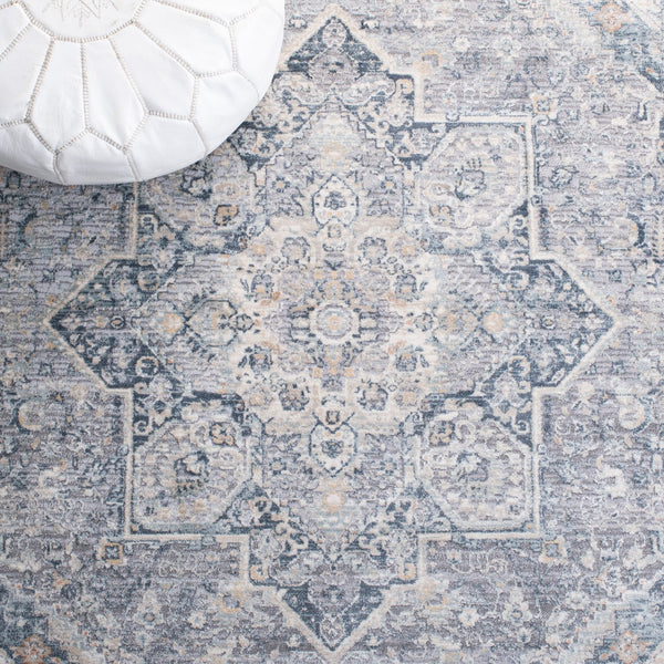 Safavieh Cosmopolitan 689m Cream Blue Area Rug – Stylish Medium Rectangle, Soft Polyester & Polypropylene Blend Cream ,Blue 50% Polyester,50% Polypropylene Csm689m-5