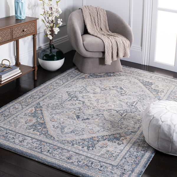 Safavieh Cosmopolitan 689 Powerloomed Contemporary Rug Cream / Blue CSM689M-5
