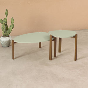 Manhattan Comfort Gales Mid-Century Modern Coffee Table Pistachio Green CT-82735-GR