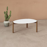 Manhattan Comfort Gales Mid-Century Modern Coffee Table Matte White CT-82735-WH