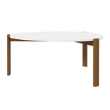 Manhattan Comfort Gales Mid-Century Modern Coffee Table Matte White CT-82735-WH