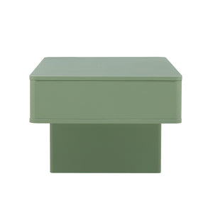 Manhattan Comfort Ella Coffee Table With Elegant Design And Dual Drawers For A Modern And Serene Home Atmosphere Sage Green Mdf Ct020-gr