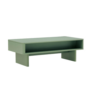 Manhattan Comfort Ella Coffee Table With Elegant Design And Dual Drawers For A Modern And Serene Home Atmosphere Sage Green Mdf Ct020-gr