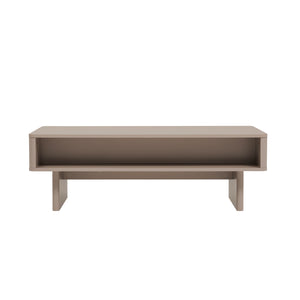 Manhattan Comfort Ella Coffee Table With Elegant Design And Dual Drawers For A Modern And Serene Home Atmosphere Mocha Mdf Ct020-mo