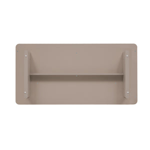 Manhattan Comfort Ella Coffee Table With Elegant Design And Dual Drawers For A Modern And Serene Home Atmosphere Mocha Mdf Ct020-mo