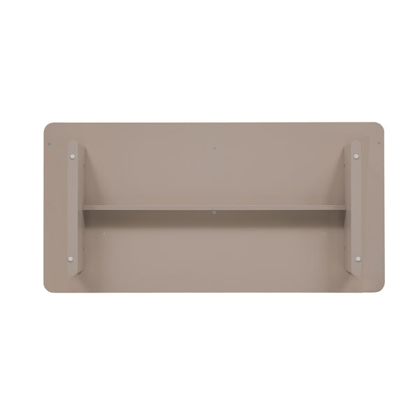 Manhattan Comfort Ella Coffee Table With Elegant Design And Dual Drawers For A Modern And Serene Home Atmosphere Mocha Mdf Ct020-mo