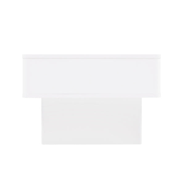 Manhattan Comfort Ella Coffee Table With Elegant Design And Dual Drawers For A Modern And Serene Home Atmosphere White Mdf Ct020-wh