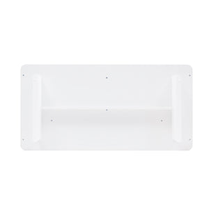 Manhattan Comfort Ella Coffee Table With Elegant Design And Dual Drawers For A Modern And Serene Home Atmosphere White Mdf Ct020-wh