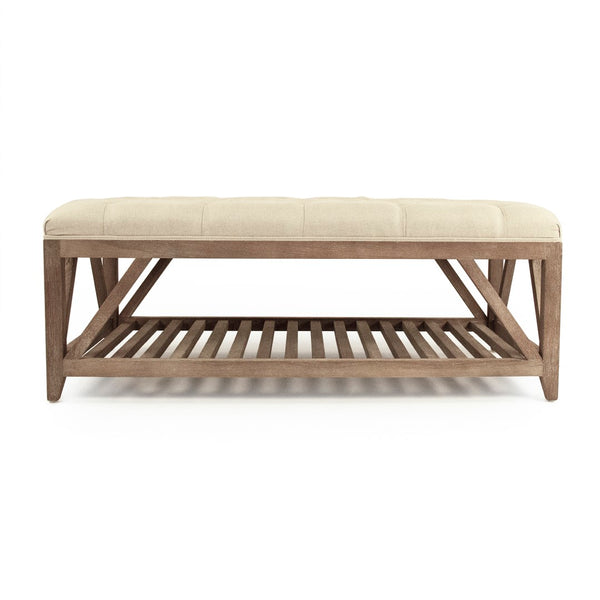 Mathis Tufted Ottoman Limed Grey Oak, Natural Linen CT039-Z E272 A003 Zentique