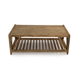 Mathis Coffee Table Distressed Brown Pine CT039 501 Zentique