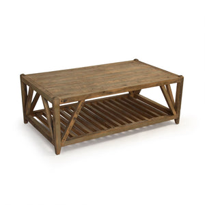 Mathis Coffee Table Distressed Brown Pine CT039 501 Zentique