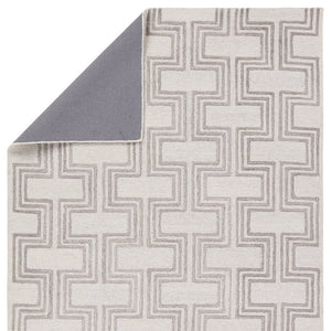 Jaipur Living City Melchor Ct122 Tufted Handmade 60% Wool 40% Viscose Mid-century Modern Geometric Indoor Rug Gray 60% Wool 40% Viscose, 100% Polyester Rug158215