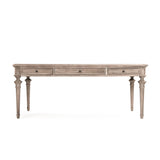 Nadine Dining Table with Drawers - Stylish Oak in Limed Grey Finish, Perfect for Modern Homes!