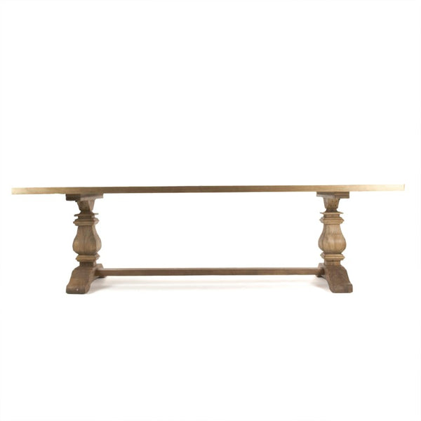 Zentique Avery Solid Pine Dining Table — Durable 4–6 Seating, Smooth Protective Finish, Classic Versatile Design CT514 701