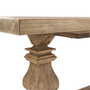 Zentique Avery Solid Pine Dining Table — Durable 4–6 Seating, Smooth Protective Finish, Classic Versatile Design CT514 701