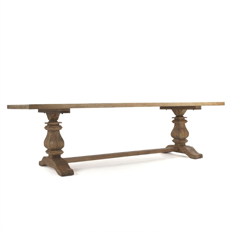 Zentique Avery Solid Pine Dining Table — Durable 4–6 Seating, Smooth Protective Finish, Classic Versatile Design CT514 701