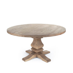Zentique Max Dining Table Solid Pine 59" Square – Durable Family Table, Neutral Finish, Rustic-Modern Appeal CT565 701