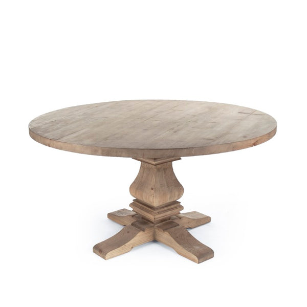 Zentique Max Dining Table Solid Pine 59" Square – Durable Family Table, Neutral Finish, Rustic-Modern Appeal CT565 701