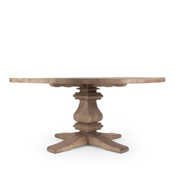 Zentique Max Solid Pine Dining Table Large — Spacious 6–8 Seater, Rustic Modern Square Design, Durable Finish CT565 701 Large